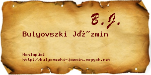 Bulyovszki Jázmin névjegykártya